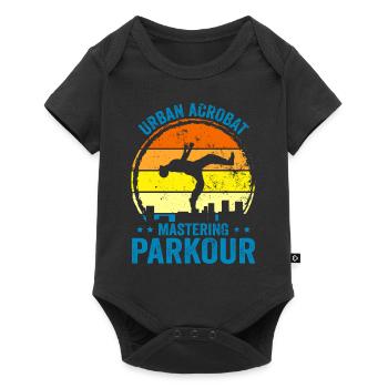 Parkour, Freerunning, Street Workout, Acrobatic - Baby Premium Kurzarmbody - Schwarz - Vorne