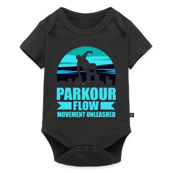 Parkour, Freerunning, Street Workout, Acrobatic - Baby Premium Kurzarmbody - Schwarz - Vorne