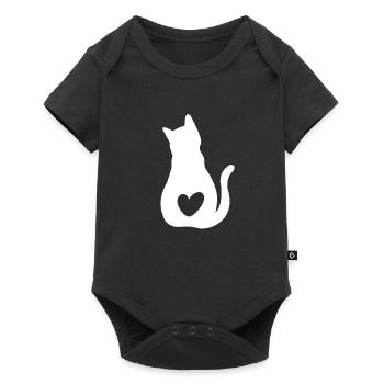 Cat Puppy Cats Hearts Baby Cat Owner - Cat Lover C - Baby Premium short-sleeve bodysuit - black - Front