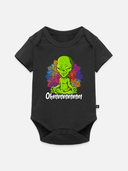 Yoga Ohmmm Namaste - Baby Premium Kurzarmbody - Schwarz