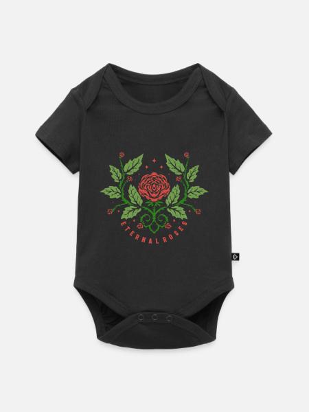 Ewige Rosen - Baby Premium Kurzarmbody - Schwarz