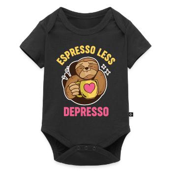 Espresso Less Depresso Depressed Coffee - Baby Premium short-sleeve bodysuit - black - Front