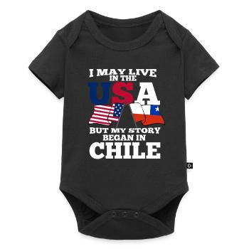 Chile - Baby Premium Kurzarmbody - Schwarz - Vorne
