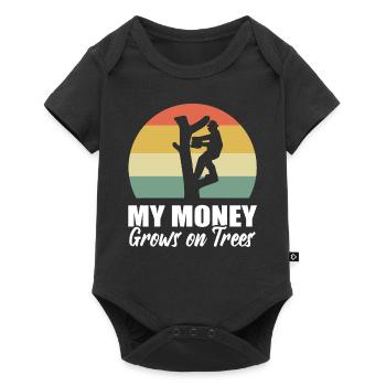 My Money Grows On Trees Lumberjack - Baby Premium short-sleeve bodysuit - black - Front