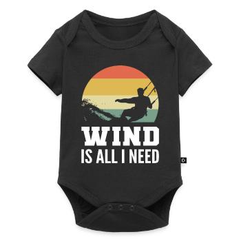Kitesurf & Kitesurf Kitesurfers - Body à manches courtes Premium Bébé - noir - Devant
