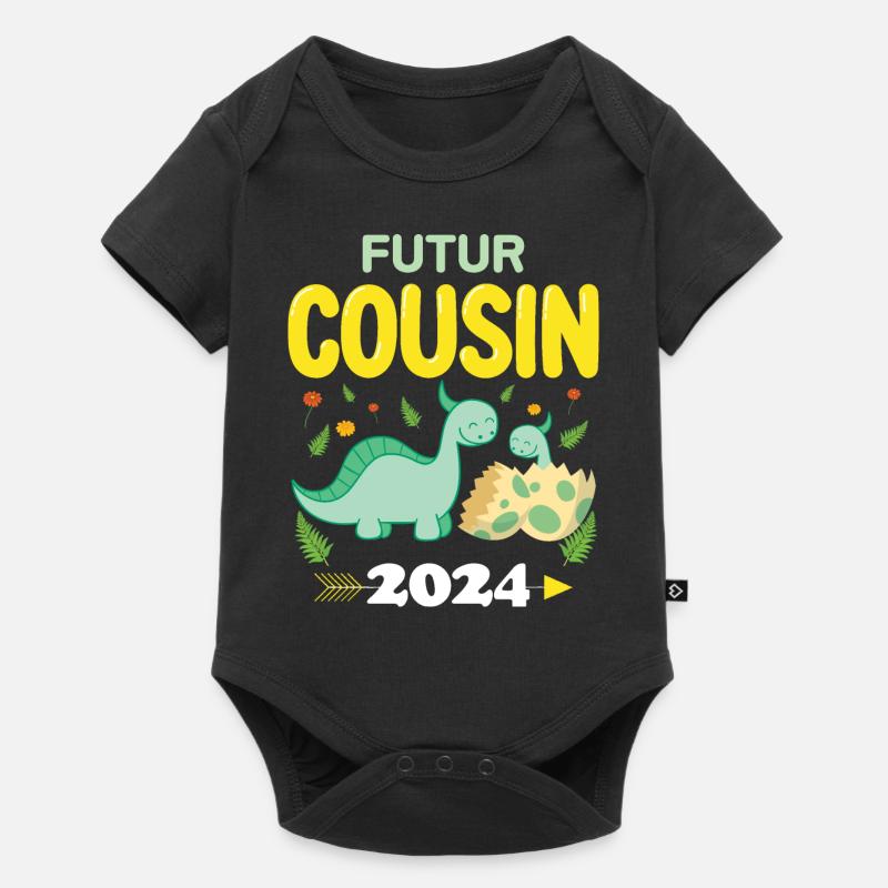Futur Cousin 2024 Je Vais Etre Cousin Grossesse - Body à manches courtes Premium Bébé - noir