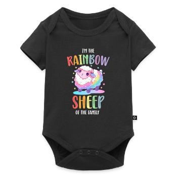 Rainbow Sheep LGBTQ Transgender Pride Community - Body à manches courtes Premium Bébé - noir - Devant