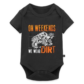 Off-Road Racing On Weekends We Wear Dirt Motocross - Baby Premium short-sleeve bodysuit - black - Front