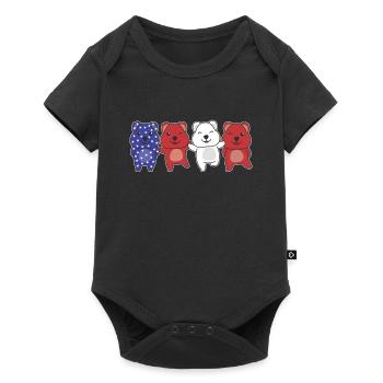 Quokka for the Fourth of July USA Flag Quokka - Baby Premium short-sleeve bodysuit - black - Front