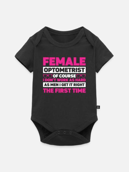 Optiker Geschenk Optometrie - Baby Premium Kurzarmbody - Schwarz
