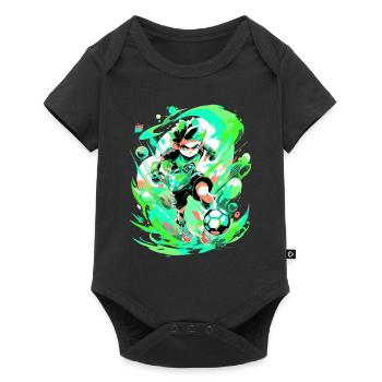 Cool street art gaming vibes with soccer player - Baby Premium short-sleeve bodysuit - black - Front