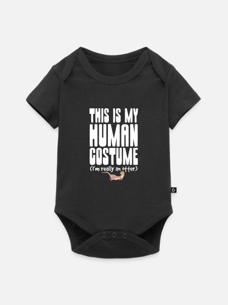 Otter Seeotter Fischotter Geschenk - Baby Premium Kurzarmbody - Schwarz