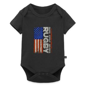 Club de rugby Équipe de rugby Football Sport Cadeau - Body à manches courtes Premium Bébé - noir - Devant