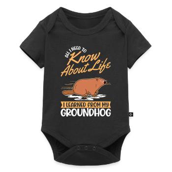 Marmot Groundhog Day Woodchuck - Baby Premium short-sleeve bodysuit - black - Front