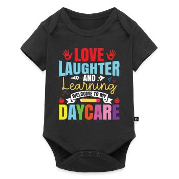 Bienvenue à ma garderie - Body à manches courtes Premium Bébé - noir - Devant