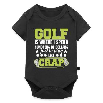 Golf Funny - Baby Premium short-sleeve bodysuit - black - Front