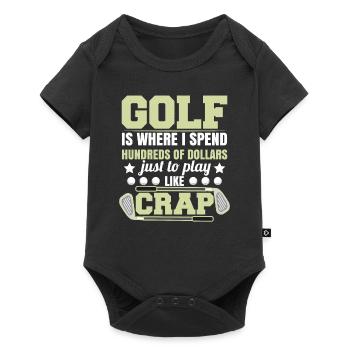 Golf Joke Funny - Baby Premium short-sleeve bodysuit - black - Front