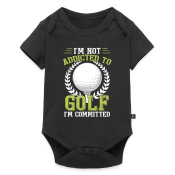 Je ne suis pas accro au golf Je suis engagé - Body à manches courtes Premium Bébé - noir - Devant