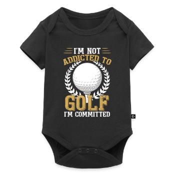 Je ne suis pas accro au golf Je suis engagé - Body à manches courtes Premium Bébé - noir - Devant