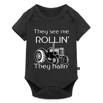 Rollin' Pride : libérez la puissance du tracteur - Body à manches courtes Premium Bébé - noir - Devant