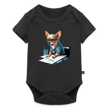 Chihuahua | Home Office Job Work Laptop Tie Funny - Baby Premium short-sleeve bodysuit - black - Front