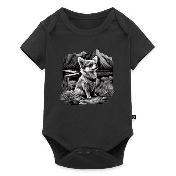 Chihuahua | Hiking Nature Mountains Dog Hike - Baby Premium short-sleeve bodysuit - black - Front