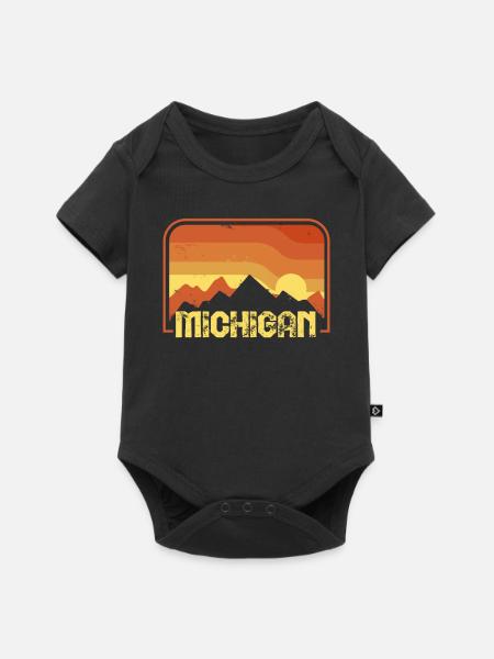 michigan - Baby Premium Kurzarmbody - Schwarz