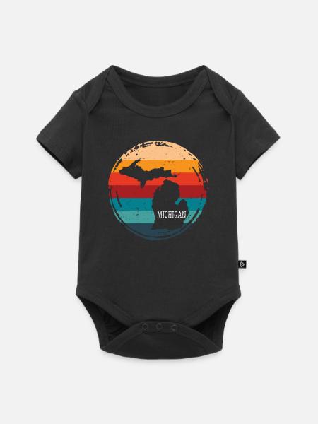 michigan - Baby Premium Kurzarmbody - Schwarz