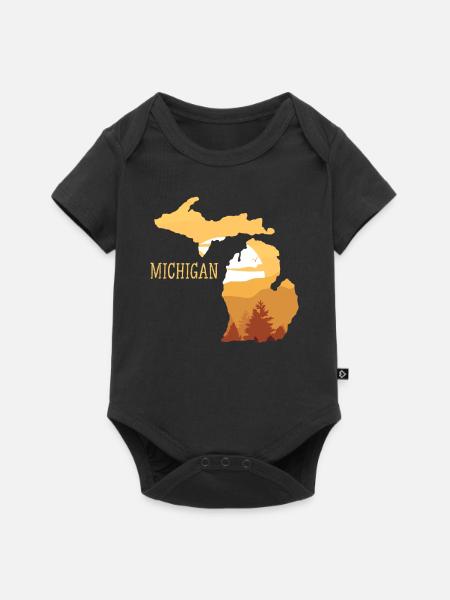 michigan - Baby Premium Kurzarmbody - Schwarz