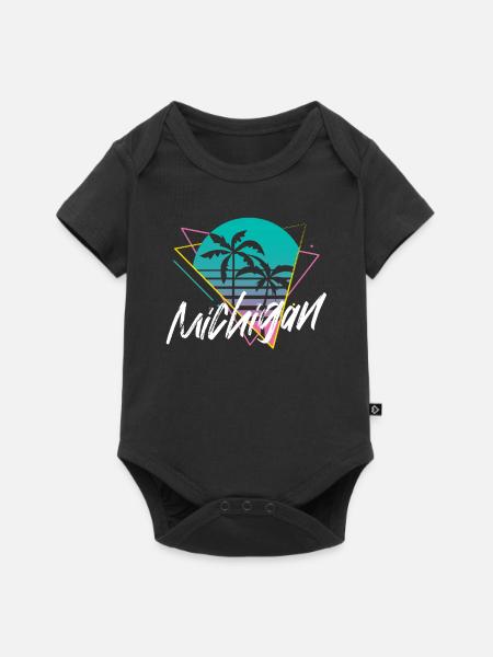 michigan - Baby Premium Kurzarmbody - Schwarz