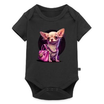 Pink Chihuahua |Handbag Puppy Bag Cute Girlie - Baby Premium short-sleeve bodysuit - black - Front