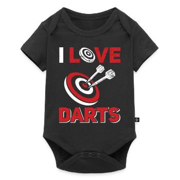 Club de sport de fléchettes, jeu de fléchettes, fléchettes de sport Pfeil - Body à manches courtes Premium Bébé - noir - Devant