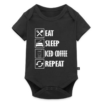 Funny design for iced coffee design - Baby Premium short-sleeve bodysuit - black - Front