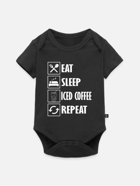 Lustiges Design Für Eiskaffee Design - Baby Premium Kurzarmbody - Schwarz