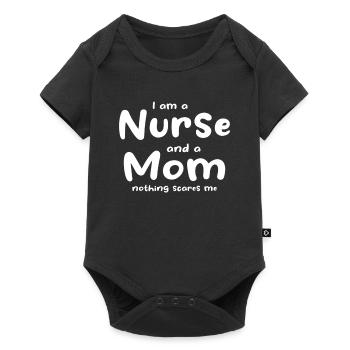 Je suis infirmière et maman rien ne me fait peur - Nurse M - Body à manches courtes Premium Bébé - noir - Devant