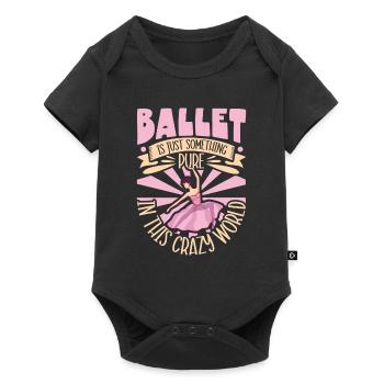 Ballet Ballerine Danse Danseuse Danse Ballet Cadeau - Body à manches courtes Premium Bébé - noir - Devant