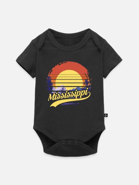 Mississippi - Baby Premium Kurzarmbody - Schwarz