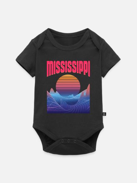 Mississippi - Baby Premium Kurzarmbody - Schwarz