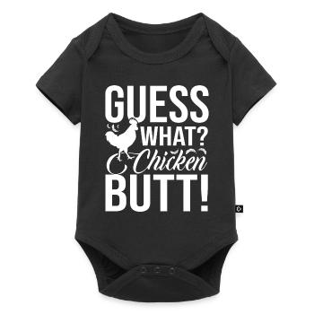 Chicken Guess What Chicken Butt - Baby Premium short-sleeve bodysuit - black - Front