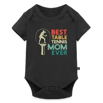 Meilleure maman de tennis de table jamais plus drôle - Body à manches courtes Premium Bébé - noir - Devant