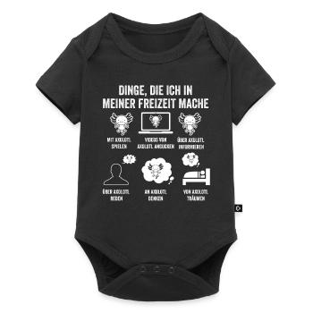 Axolotl - Baby Premium Kurzarmbody - Schwarz - Vorne