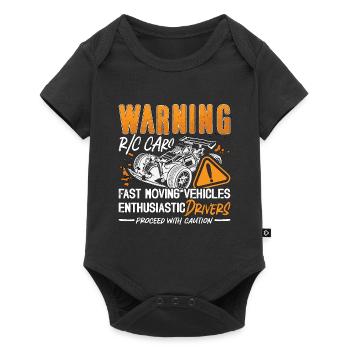 RC Model Racing Warning R/C Cars Fast Model Maker - Baby Premium short-sleeve bodysuit - black - Front