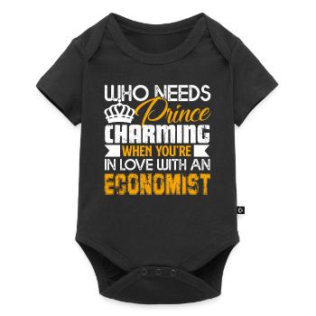 Economist In Love With An Economist - Baby Premium short-sleeve bodysuit - black - Front