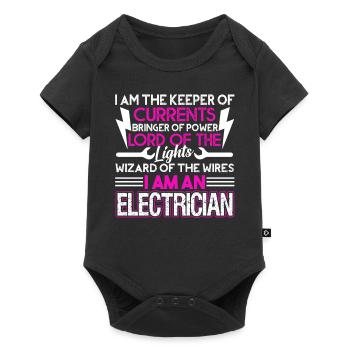 Electrician Electrician I'm The Keeper Of Currents - Baby Premium short-sleeve bodysuit - black - Front