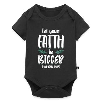 Let Your Faith Be Greater Bible Verse Jesus - Baby Premium short-sleeve bodysuit - black - Front