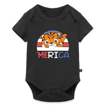 4 juillet American Tiger USA' Merica - Body à manches courtes Premium Bébé - noir - Devant