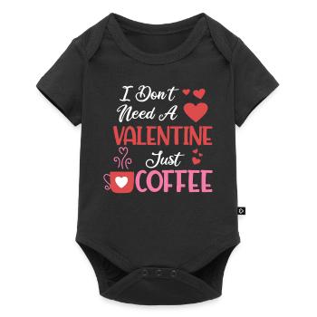 Je n’ai pas besoin d’une Saint-Valentin juste du café - Body à manches courtes Premium Bébé - noir - Devant