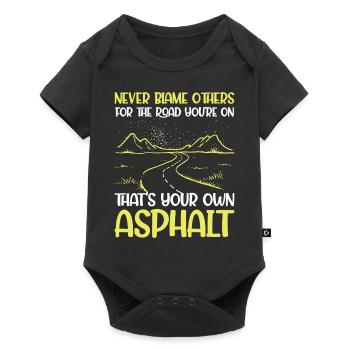 Never Blame Others For Road You`re On - Baby Premium short-sleeve bodysuit - black - Front