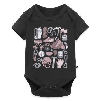 Climbing and mountaineering - Baby Premium short-sleeve bodysuit - black - Front