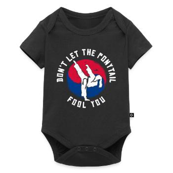 TKD Korean Martial Arts Tae Kwon - Baby Premium Kurzarmbody - Schwarz - Vorne